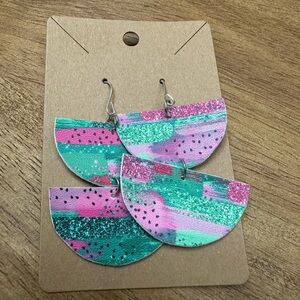 5/$10 Colorful Half-Moon‎ Earrings